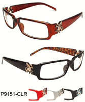 Clear Lens Fashion Sunglasses # P9151CLR - wholesalesunglasses.net