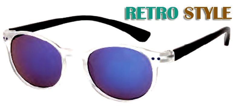 Retro Shatterproof Wholesale Sunglasses W/Multi color Lens-D519CLRV - wholesalesunglasses.net