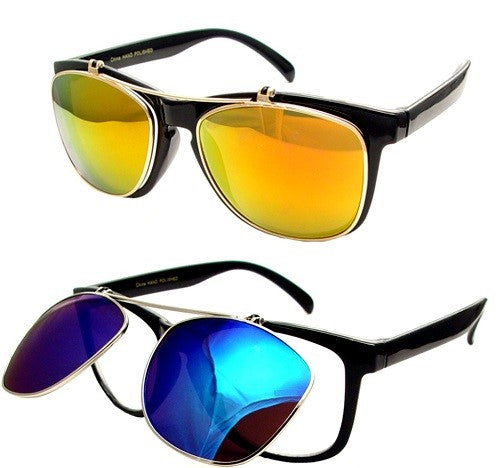 Wholesale Classic Flip up Sunglasses-D377AM - wholesalesunglasses.net