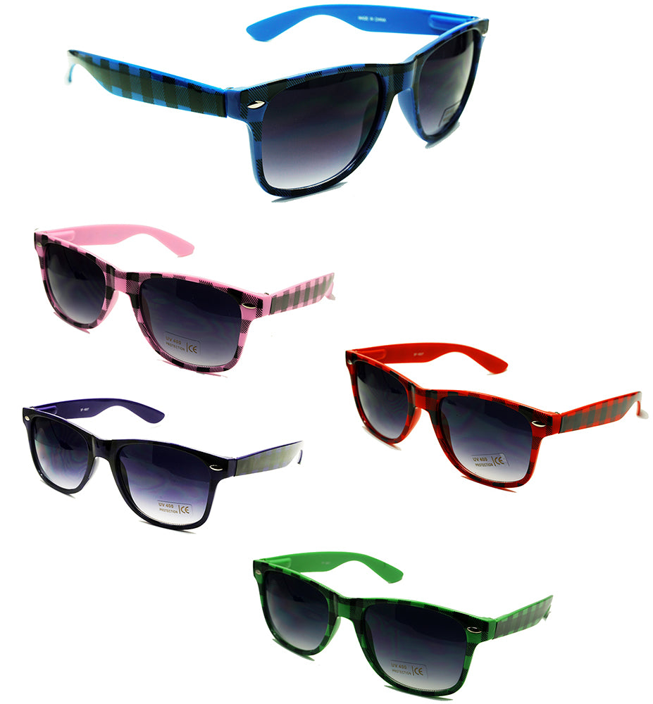 Wholesale Classic Style sunglasses with plaid pattern-sf-6507 - wholesalesunglasses.net