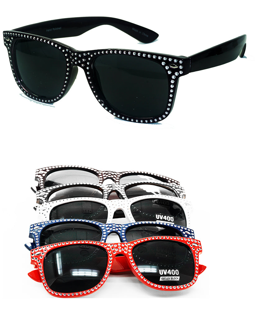 Rhinestones Classic Sunglasses # W-311/RH - wholesalesunglasses.net