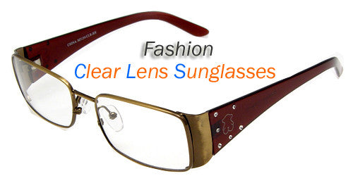 Clear Lens fashion Sunglasses- M3154-CLR-RH - wholesalesunglasses.net