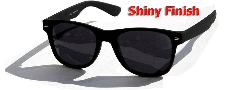 Dark Lens Classic Sunglasses / Shiny Finish #W11SP - wholesalesunglasses.net