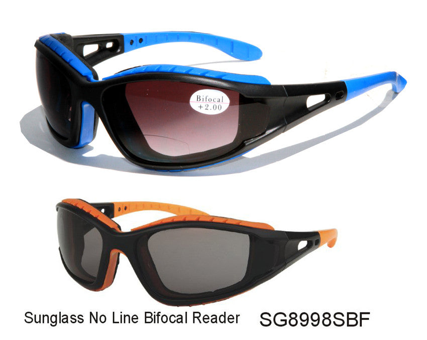 Foam Padded Sunglasses/ No Line Bifocal Reader-SG8998SBF - wholesalesunglasses.net