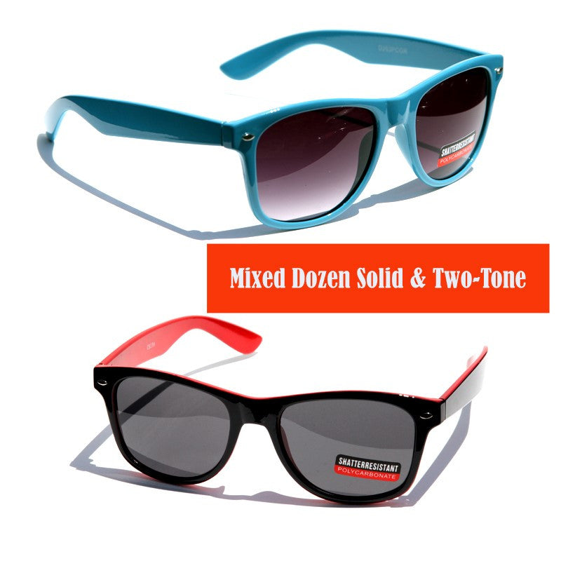 Shatterproof Classic Sunglasses-D263GR-MIX - wholesalesunglasses.net