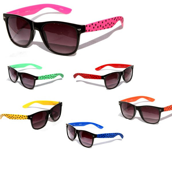 Stars Print Design Pattern Classic Sunglasses #P1543-12 - wholesalesunglasses.net